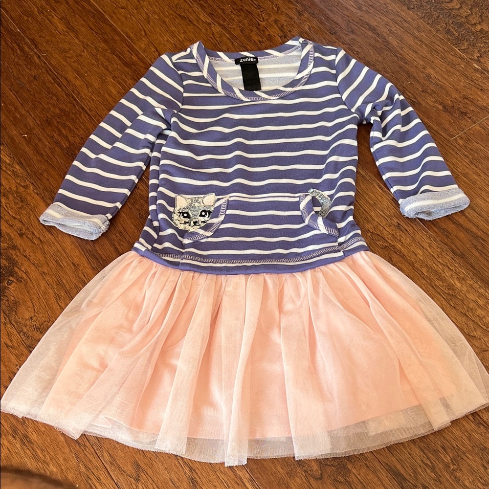 Zunie Purple and White Striped Top